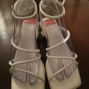 Giani Bernini White Sandals with Elegant Straps